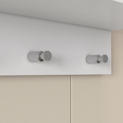 Stenski obešalnik 18x80 cm bela