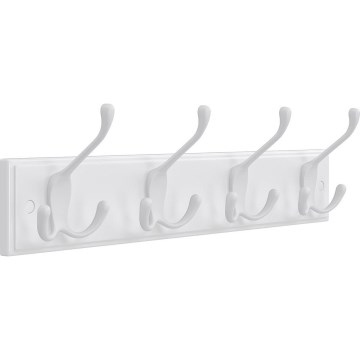 Stenski obešalnik KATE 40x11x7 cm, v beli barvi