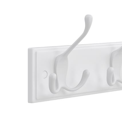 Stenski obešalnik KATE 40x11x7 cm, v beli barvi
