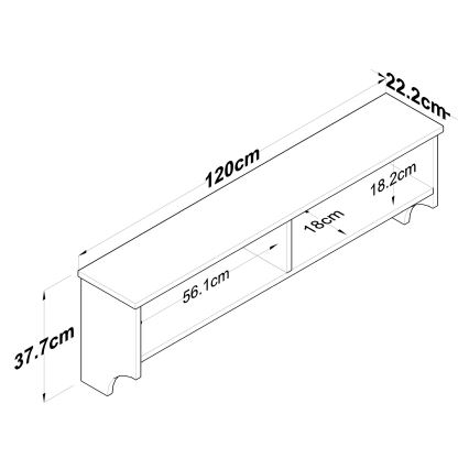 Stenski obešalnik RANI 120x37,2 cm bela/bež