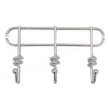 Stenski obešalnik TWIST 13,3x25,3 cm sijajni krom