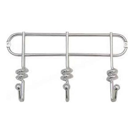 Stenski obešalnik TWIST 13,3x25,3 cm sijajni krom