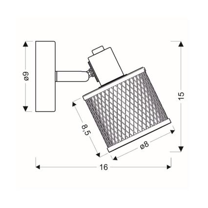 Stenski reflektor CANABERA 1×E14/40W/230V