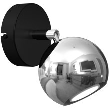 Stenski reflektor COMET 1xGU10/8W/230V črna/sijajni krom