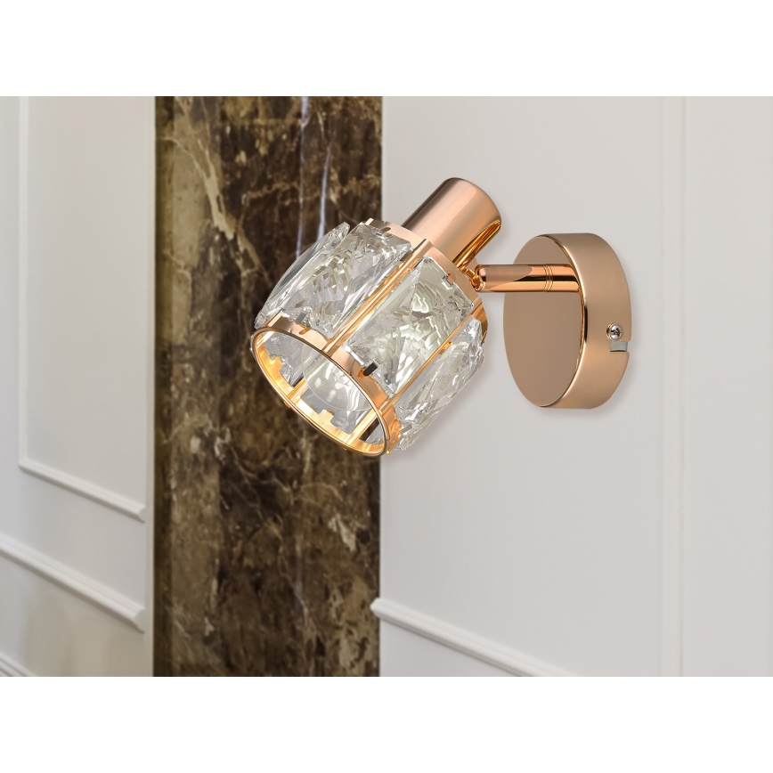 Stenski reflektor DUBAI 1xE14/40W/230V Rosegold