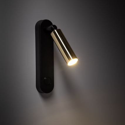 Stenski reflektor ENZO 1xG9/8W/230V črna/zlata