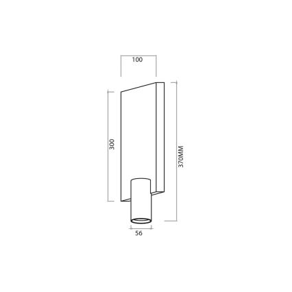 Stenski reflektor GENESIS 1xGU10/8W/230V črna