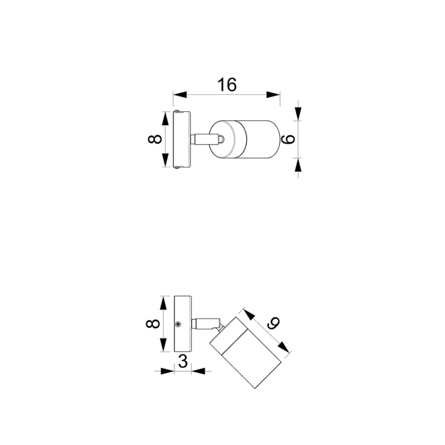 Stenski reflektor JOKER 1xGU10/25W/230V moder
