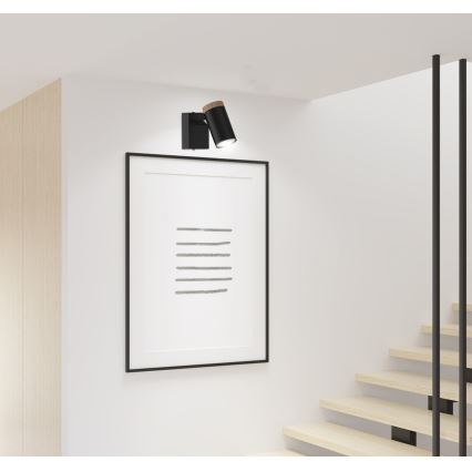 Stenski reflektor LAGOS 1xGU10/15W/230V črna/rjava