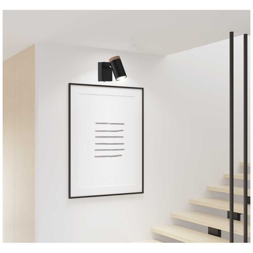 Stenski reflektor LAGOS 1xGU10/15W/230V črna/rjava
