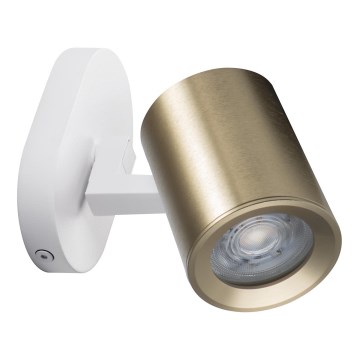 Stenski reflektor LAURIN 1xGU10/10W/230V medenina/bela