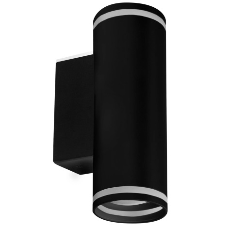 Stenski reflektor PARIZ 2xGU10/10W/230V IP20 črna