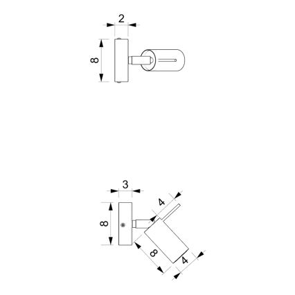 Stenski reflektor PRESTON 1xGU10/MR11/40W/230V bel