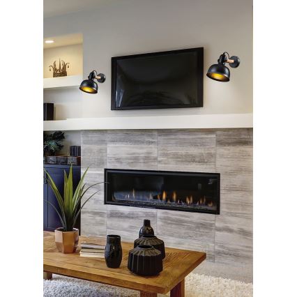 Stenski reflektor RENO 1xE27/40W/230V črna