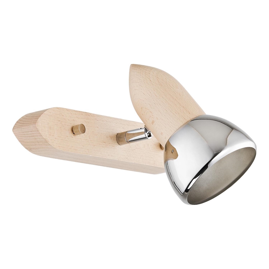 Stenski reflektor SPARK 1xE27/15W/230V bukev