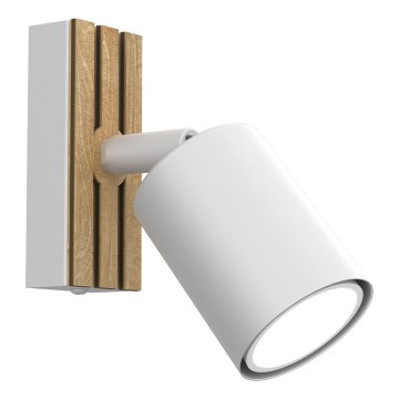 Stenski reflektor TERRA 1xGU10/8W/230V bela/hrast