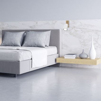 Stenski reflektor TERRA 1xGU10/8W/230V bela/hrast