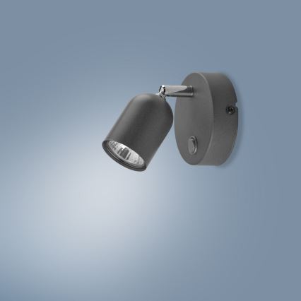 Stenski reflektor TOP 1xGU10/10W/230V siva