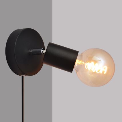 Stenski reflektor TUNE 1xE27/20W/230V črn