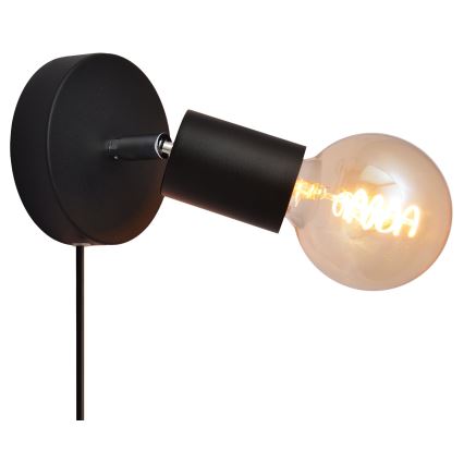 Stenski reflektor TUNE 1xE27/20W/230V črn