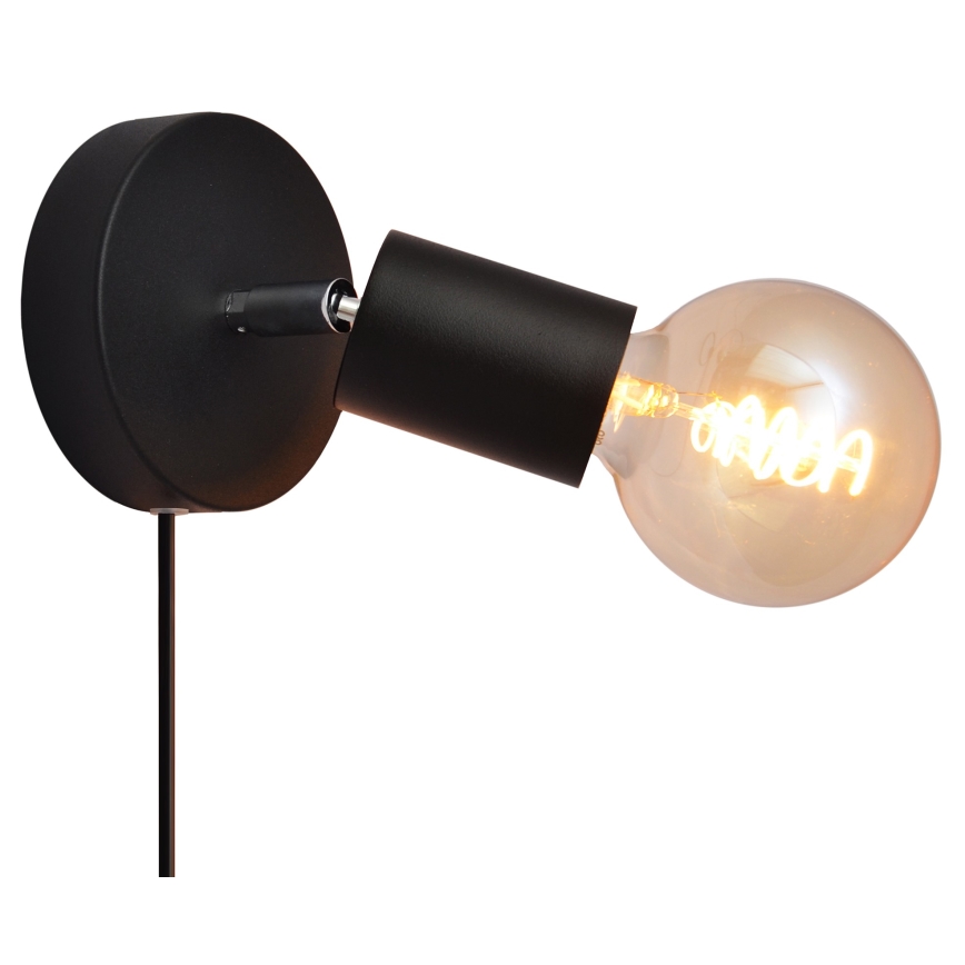 Stenski reflektor TUNE 1xE27/20W/230V črn