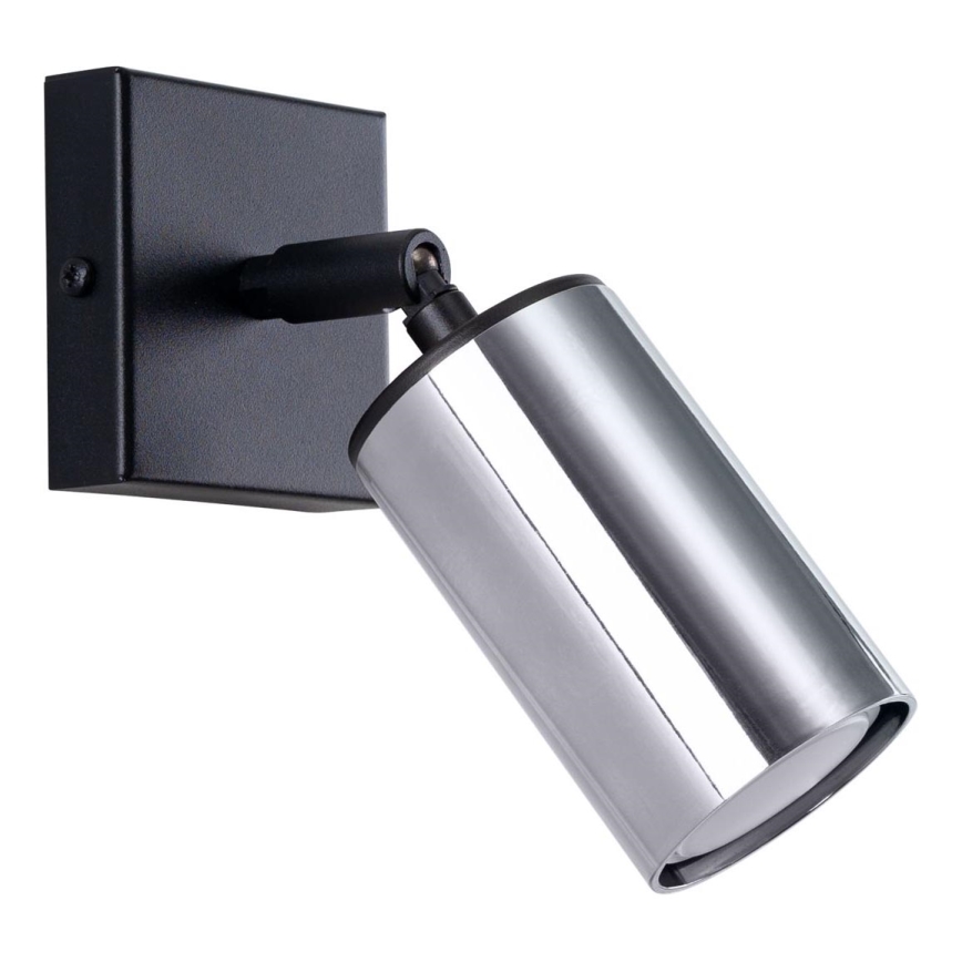 Stenski reflektor WINX 1xGU10/10W/230V črna/sijajni krom