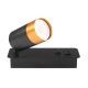 Stenski reflektor z USB polnilcem 1xGU10/35W/230V črna/baker