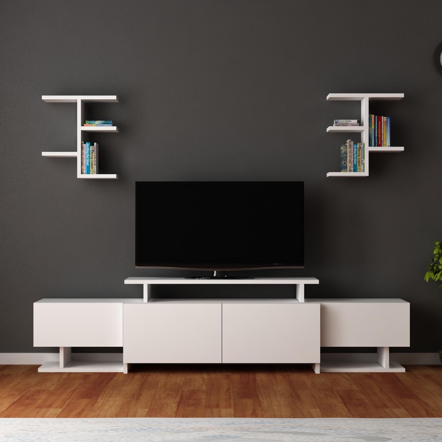 Stenski TV regal YAREN bela