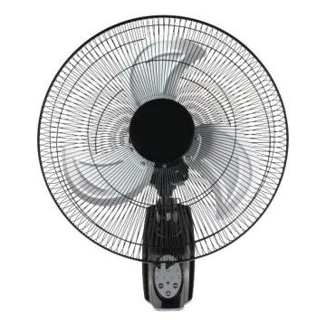 Stenski ventilator 90W/230V, premer 50 cm, črne barve