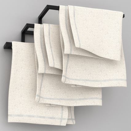 Stensko držalo za brisače 19x58 cm črno