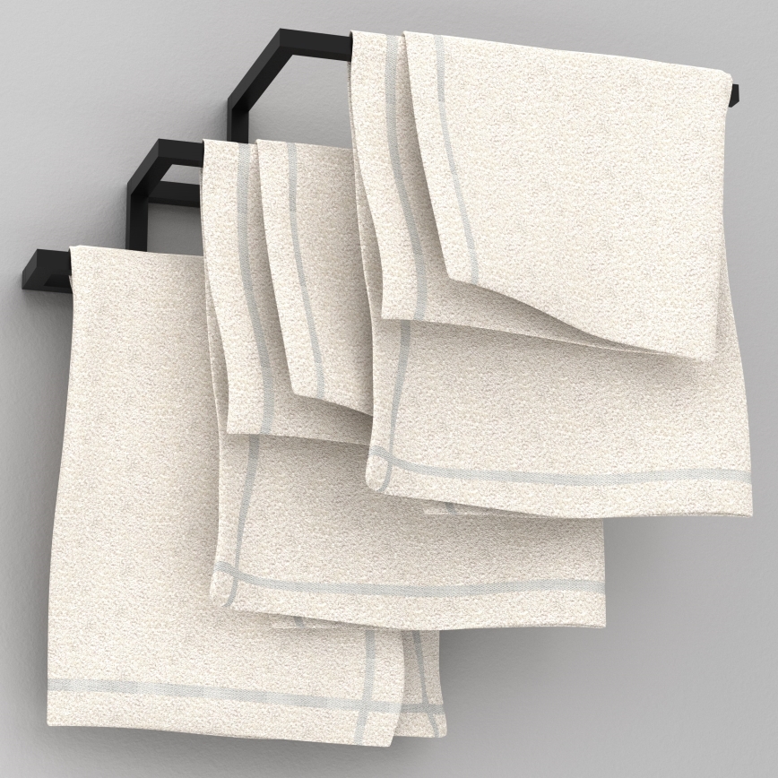 Stensko držalo za brisače 19x58 cm črno