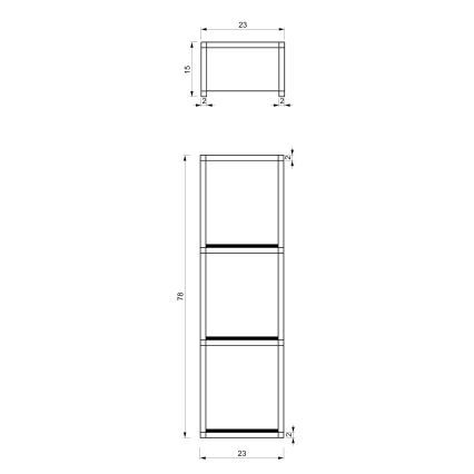 Stensko držalo za brisače 78x23 cm belo