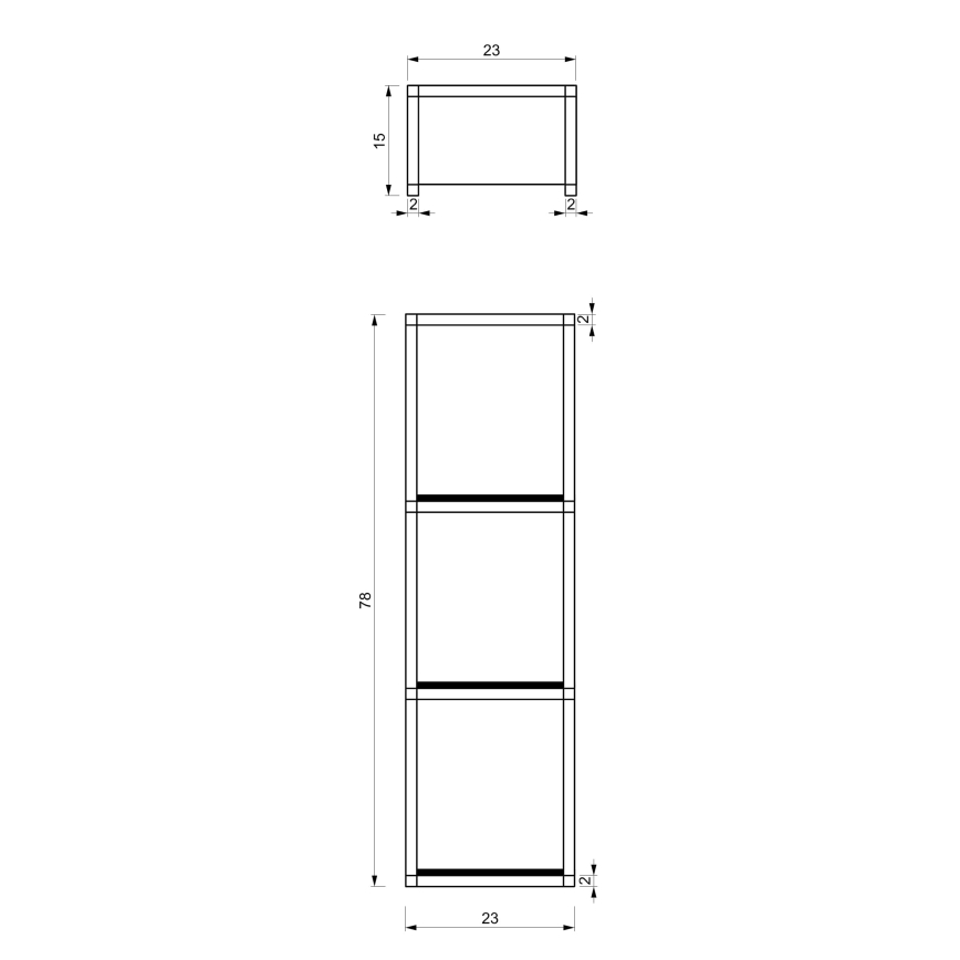 Stensko držalo za brisače 78x23 cm belo