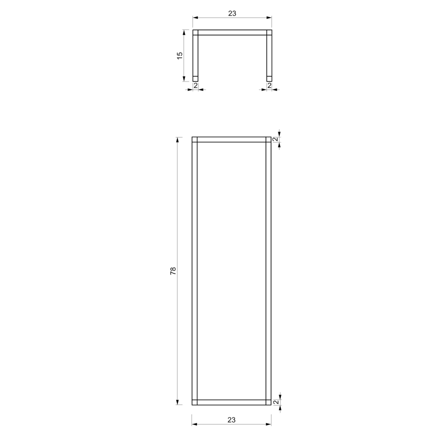 Stensko držalo za brisače 78x23 cm belo