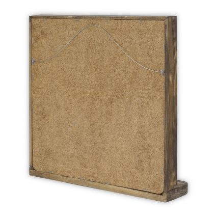 Stensko ogledalo 33x32,5 cm bor/rdeča
