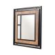 Stensko ogledalo COSMO 70x70 cm rjava/črna