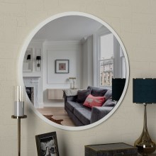 Stensko ogledalo GLOB pr. 59 cm bela