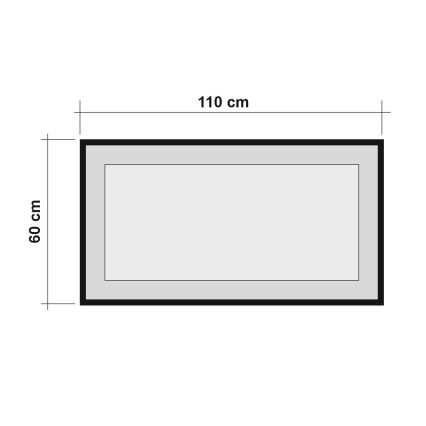 Stensko ogledalo QUANTUM 60x110 cm rjava/črna