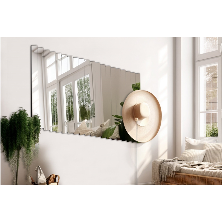 Stensko ogledalo RECTANGULAR 100x40 cm - 20 delov
