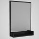 Stensko ogledalo s polico COSTA 75x45 cm črna