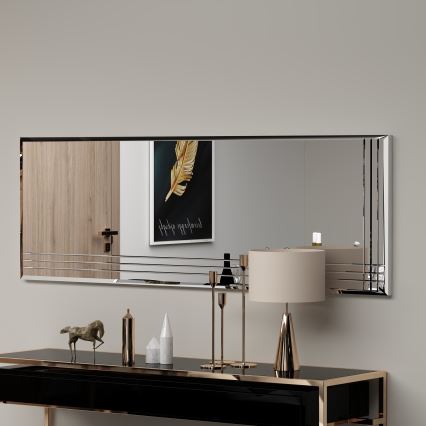 Stensko ogledalo TRIO 120x40 cm sijajni krom