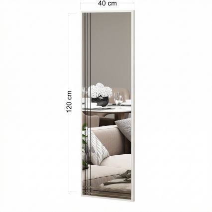 Stensko ogledalo TRIO 120x40 cm sijajni krom