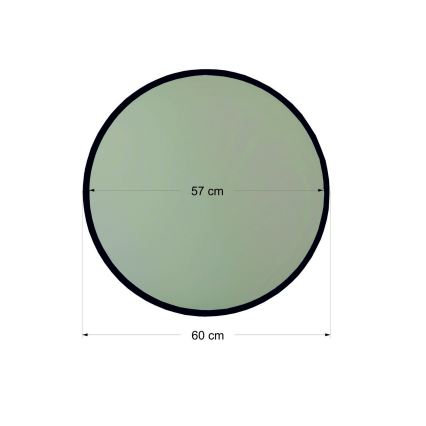 Stensko ogledalo YUVARLAK pr. 60 cm črna