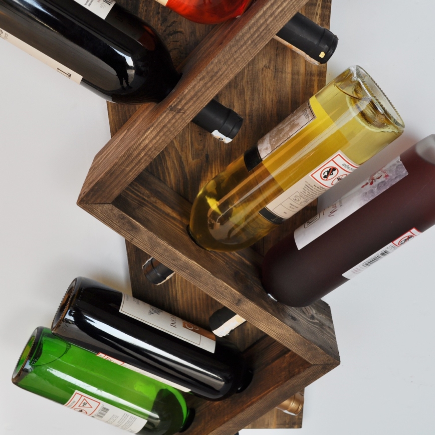 Stensko stojalo za vino ICKI 33x60 cm smreka