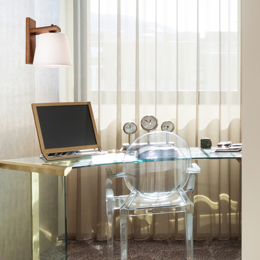 Stensko svetilo AIDA 1xE27/60W/230V, hrast