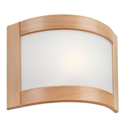 Stenska svetilka ELODIE 1xE27/60W/230V bukev