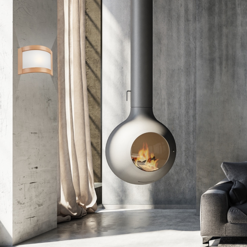 Stenska svetilka ELODIE 1xE27/60W/230V bukev