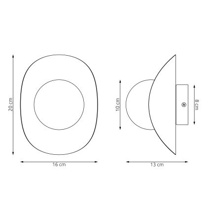 Stensko svetilo FIERO 1xG9/8W/230V belo