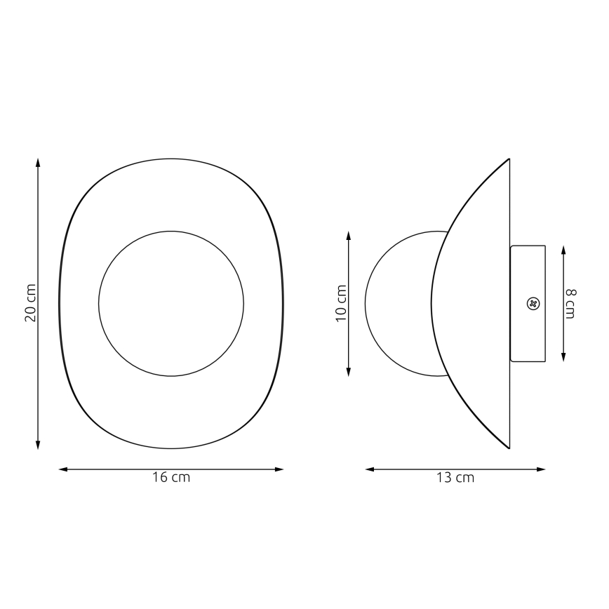 Stensko svetilo FIERO 1xG9/8W/230V belo