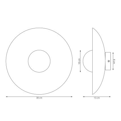 Stensko svetilo INSPO 1xG9/8W/230V črno